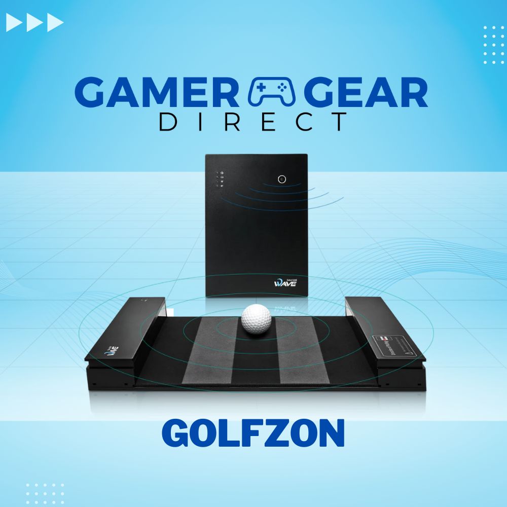 golfzon wave launch monitor on Gamer Gear Direct background